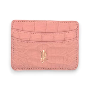 Lillian Wallet Crocodile Quartz Pink