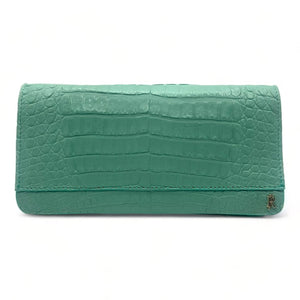 Claire Crocodile Turquoise Blue