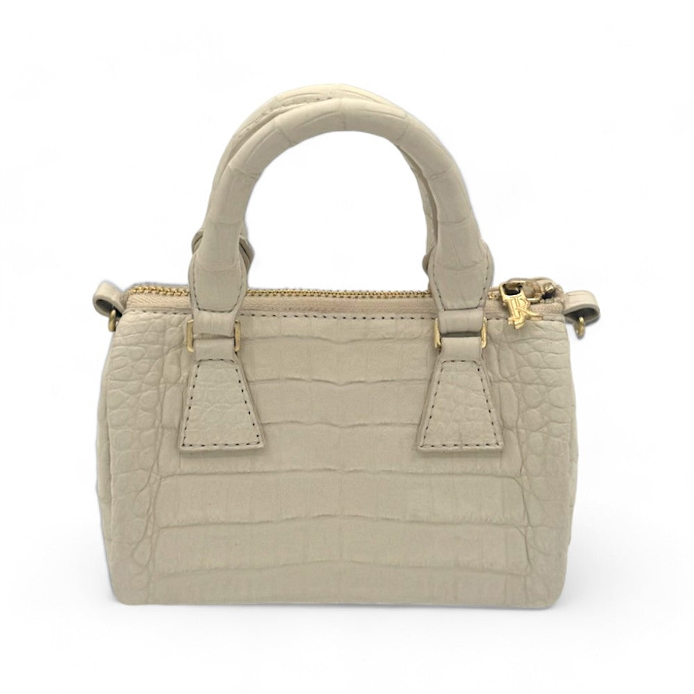 Victoria Crocodile Cashmere White