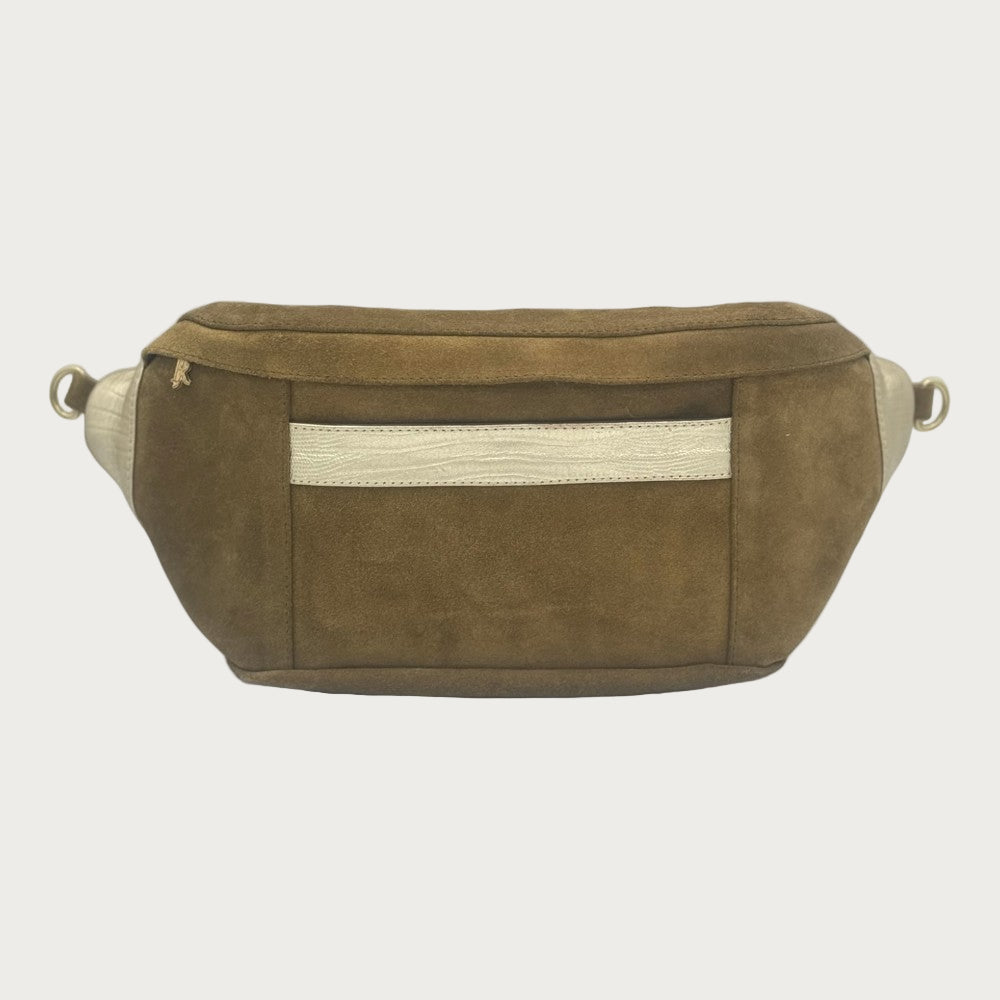 Kate Suede Olive Green & Gold