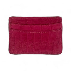 Lillian Wallet Crocodile Peacock Pink