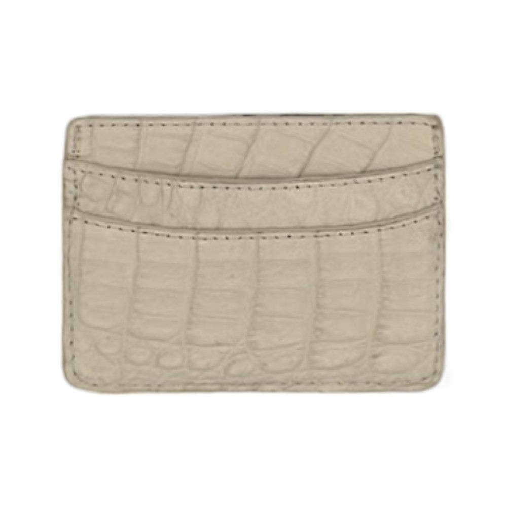 Lillian Wallet Crocodile Cashmere White