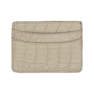 Lillian Wallet Crocodile Cashmere White