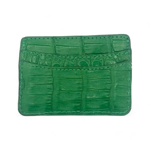 Lillian Wallet Crocodile Kelly Green