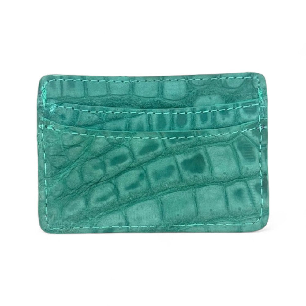 Lillian Wallet Nile Crocodile Turquoise