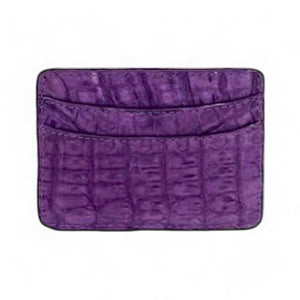 Lillian Wallet Crocodile Panther Purple