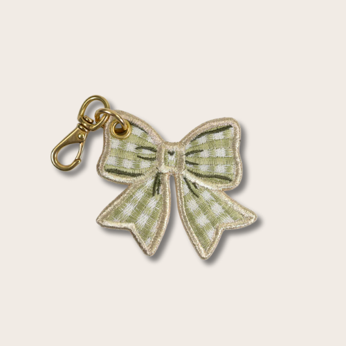 Gingham Bow (Moss Green)