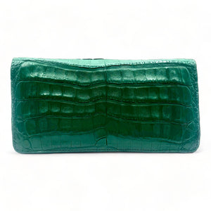 Claire Crocodile Emerald Green - Order for Nov Delivery