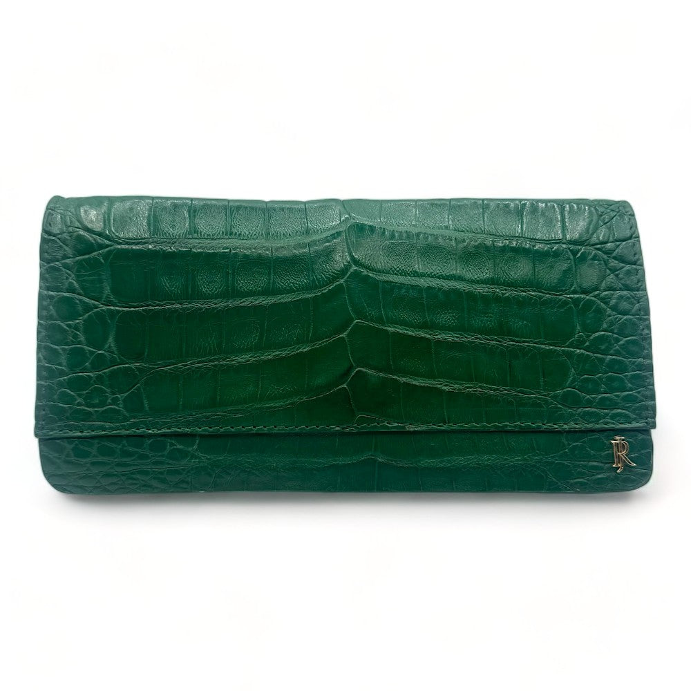 Claire Crocodile Emerald Green - Order for Nov Delivery