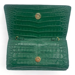 Claire Crocodile Emerald Green - Order for Nov Delivery