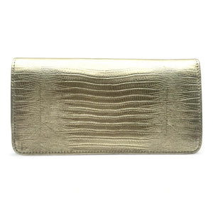 Claire Embossed Lizard Gold