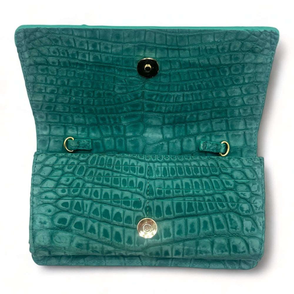 Claire Nile Crocodile Turquoise