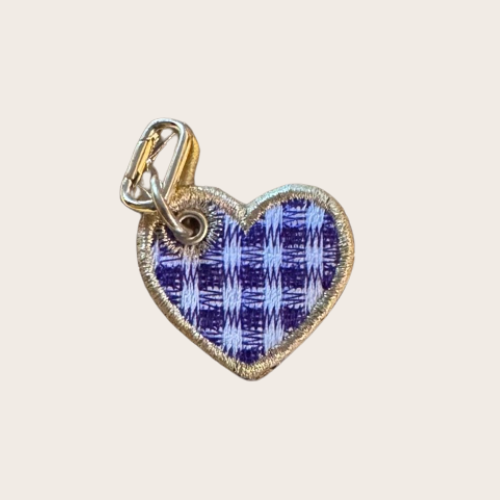 Gingham Heart: Purple