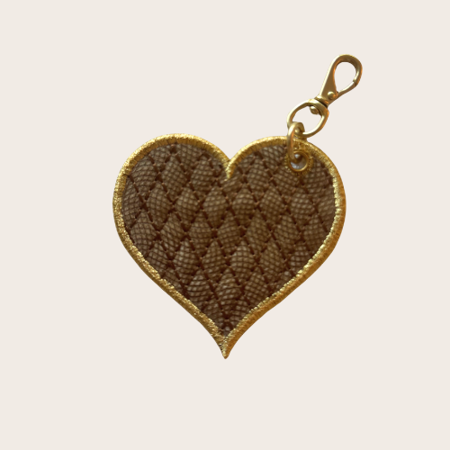 Heart Fabric Appliqué Charm