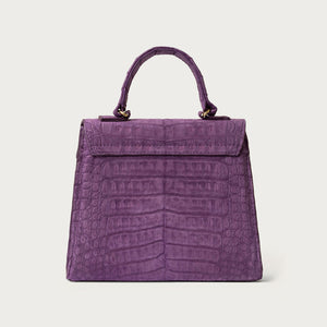 Eleanor Crocodile Panther Purple Nubuck
