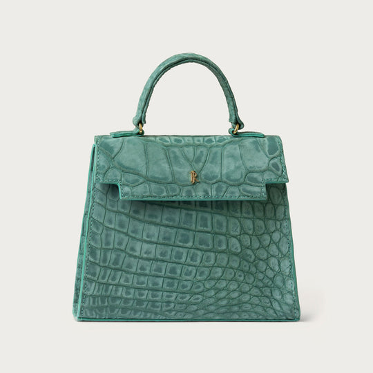 Eleanor Nile Crocodile Turquoise Nubuck