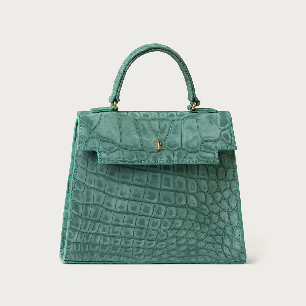 Eleanor Nile Crocodile Turquoise Nubuck