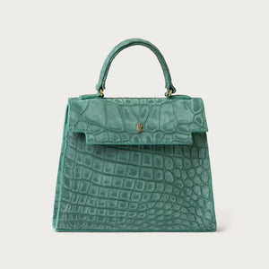 Eleanor Nile Crocodile Turquoise Nubuck
