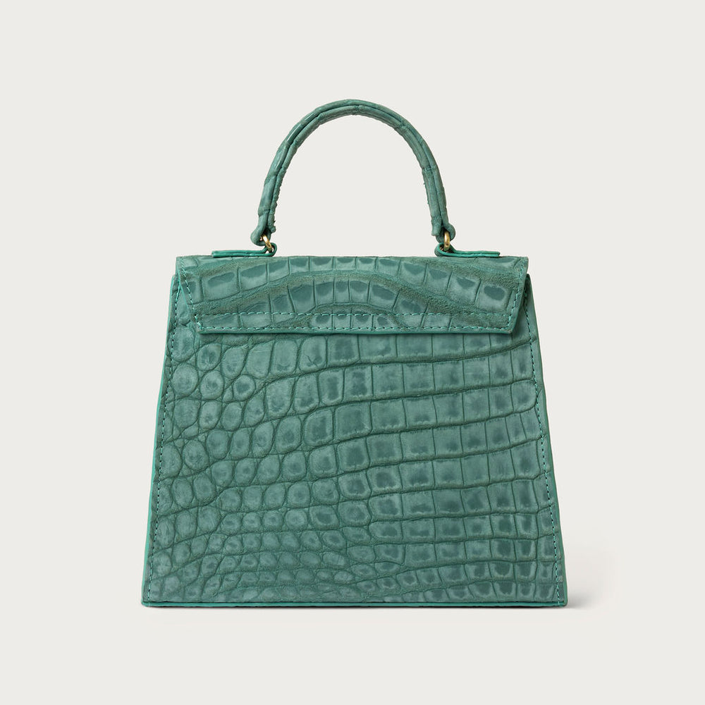 Eleanor Nile Crocodile Turquoise Nubuck