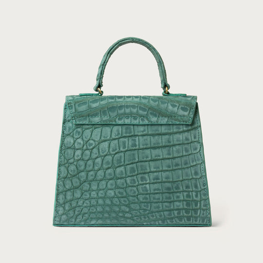 Eleanor Nile Crocodile Turquoise Nubuck