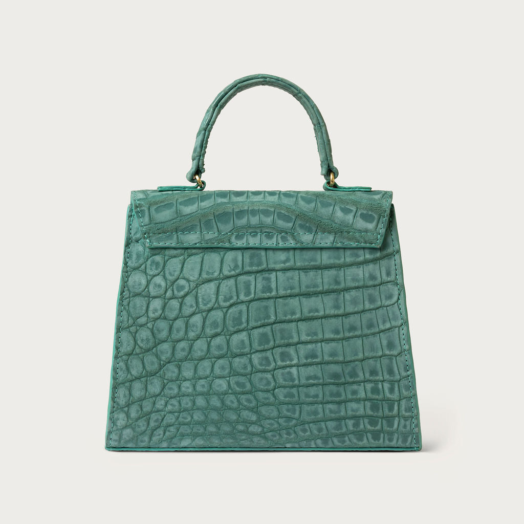 Eleanor Nile Crocodile Turquoise Nubuck