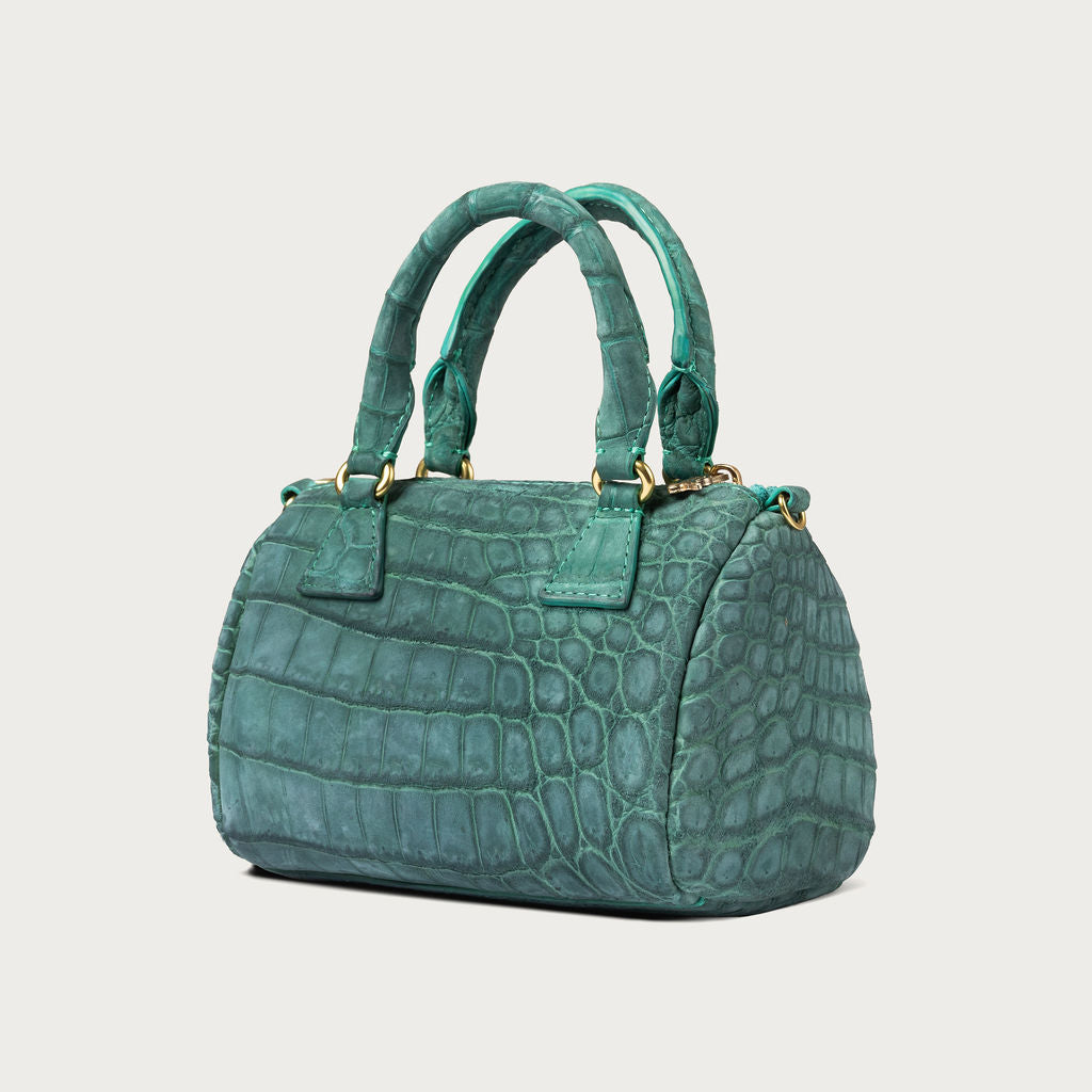 Ella Nile Crocodile Turquoise Nubuck