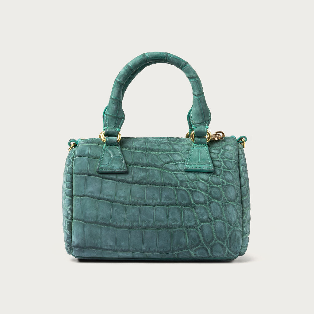 Ella Nile Crocodile Turquoise Nubuck