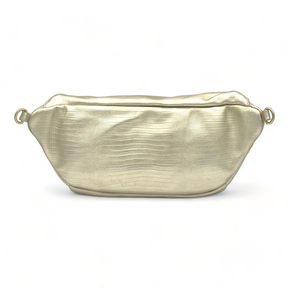Kate Embossed Lizard Gold