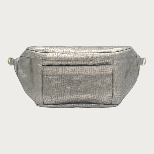 Kate Embossed Lizard Silver