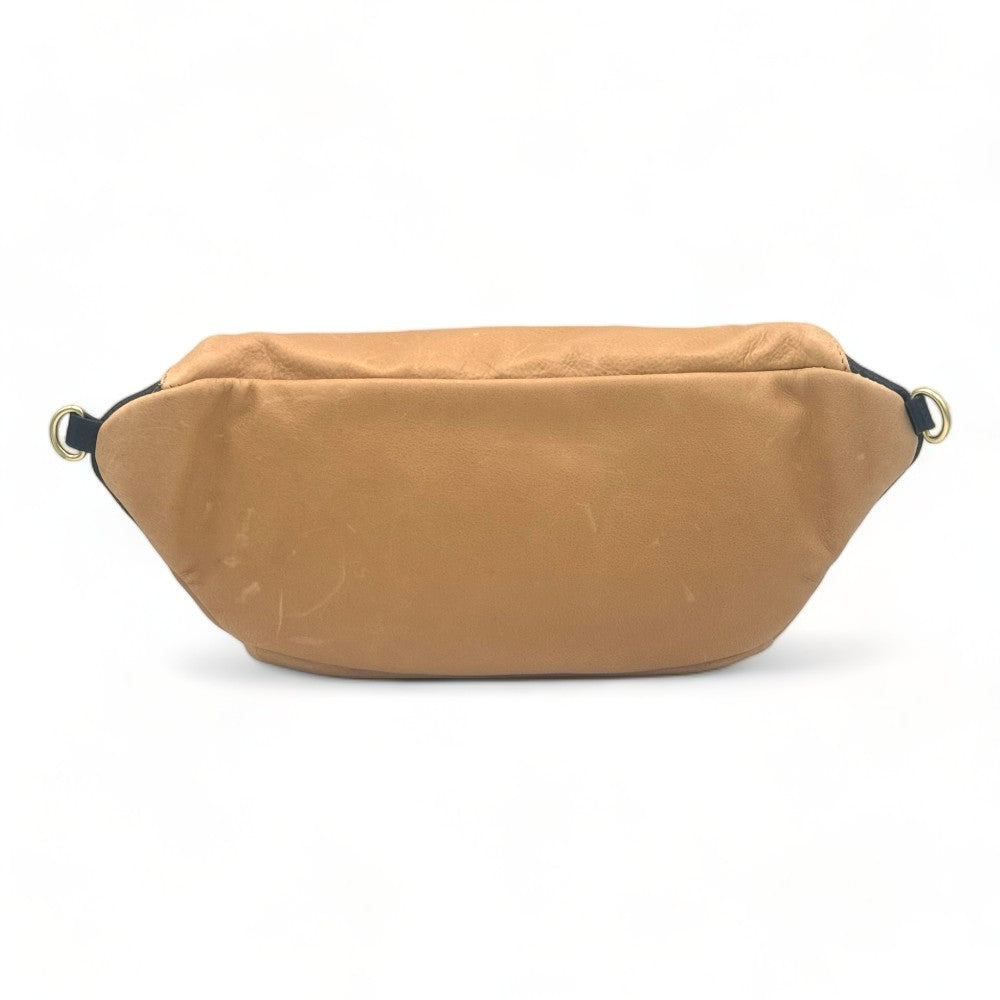 Kate Leather Honey Butter & Navy