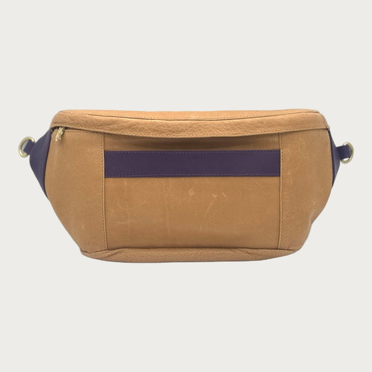 Kate Leather Honey Butter & Purple