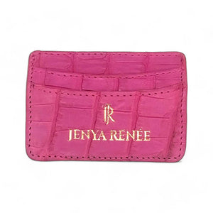 Lillian Wallet Crocodile Barbie Pink