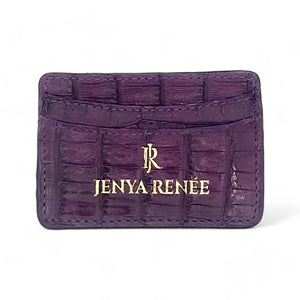 Lillian Wallet Crocodile Plum