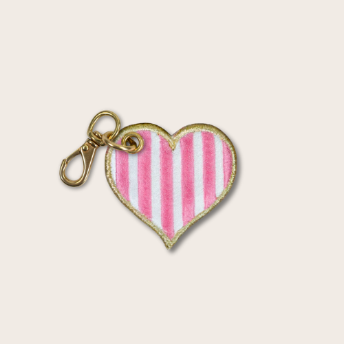 Striped Heart (Blush Pink)