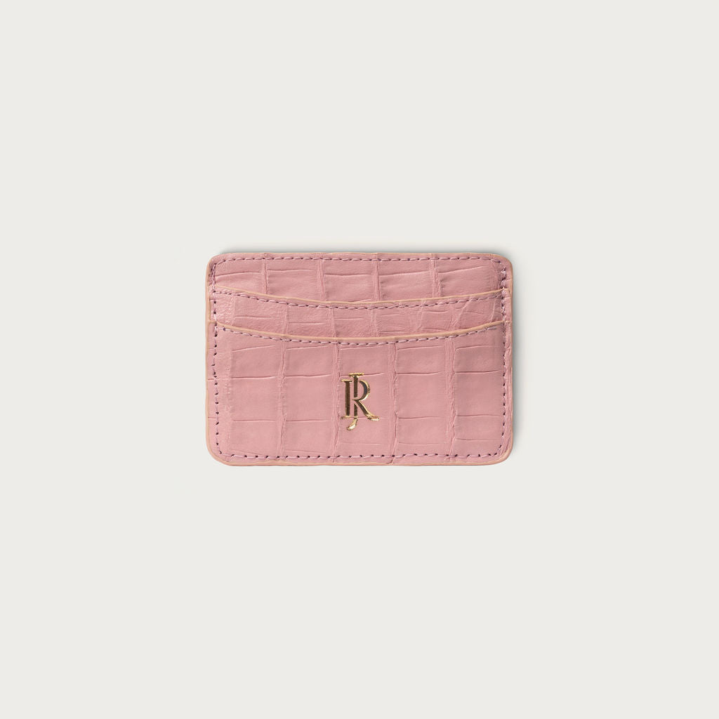 Lillian Wallet Crocodile Quartz Pink
