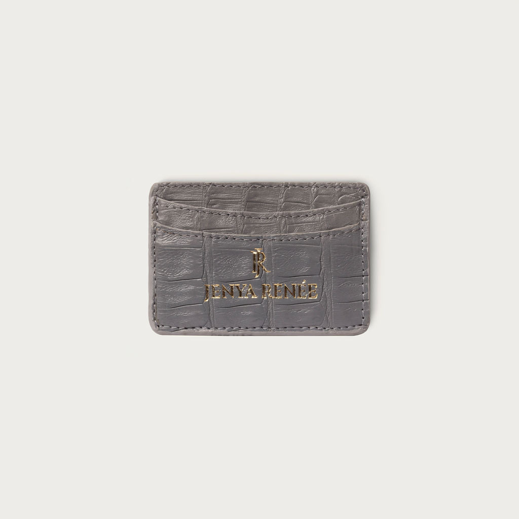 Lillian Wallet Crocodile Gray
