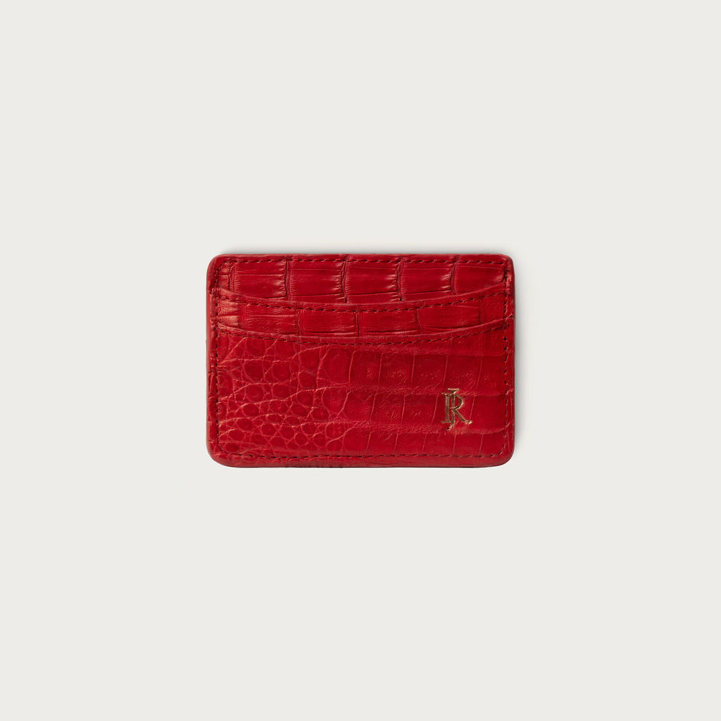 Lillian Wallet Crocodile Red