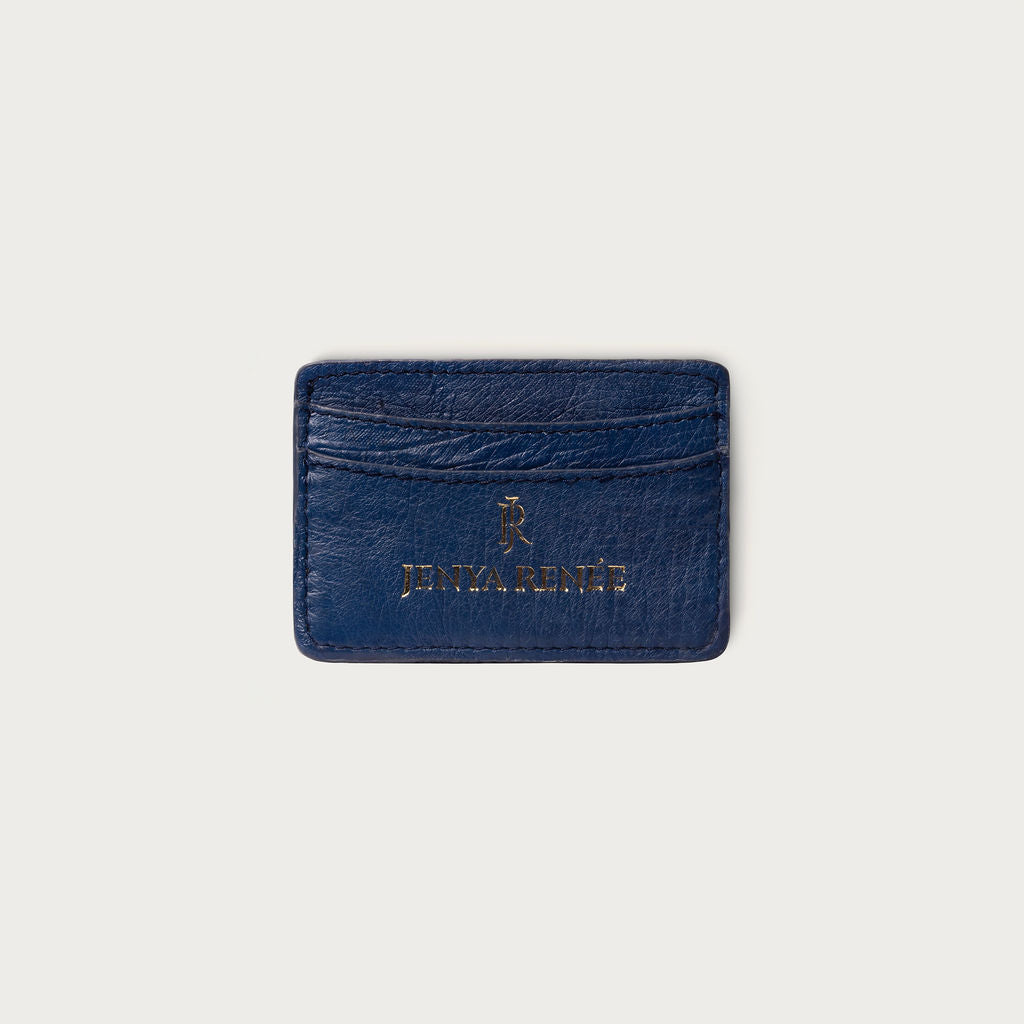 Lillian Wallet Ostrich Navy