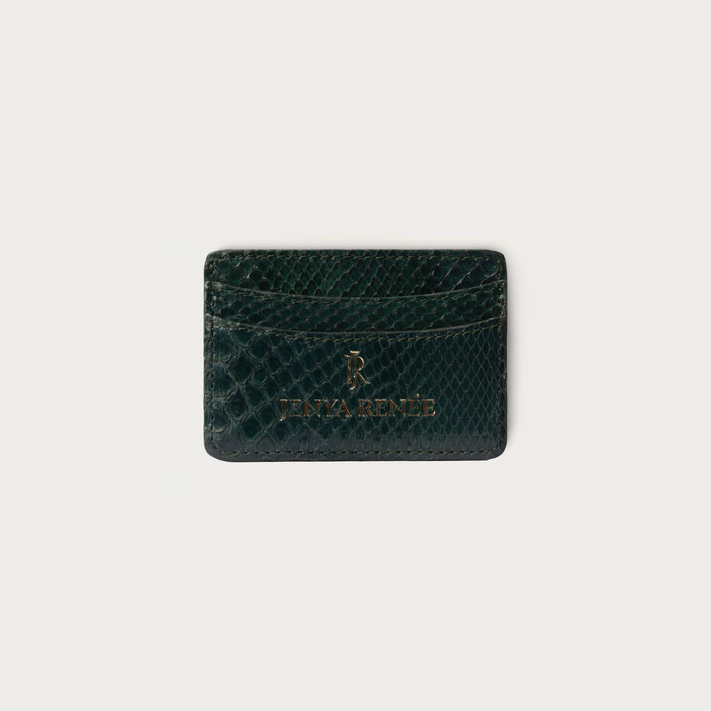 Lillian Wallet Python Forest Green