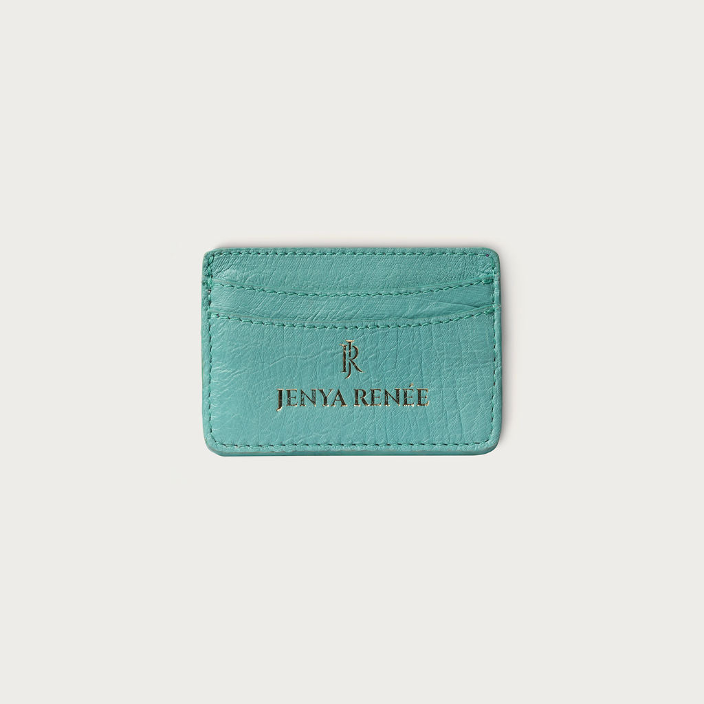 Lillian Wallet Ostrich Turquoise
