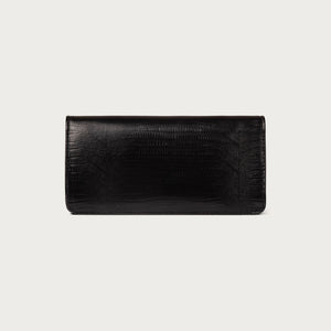 Claire Embossed Lizard Black