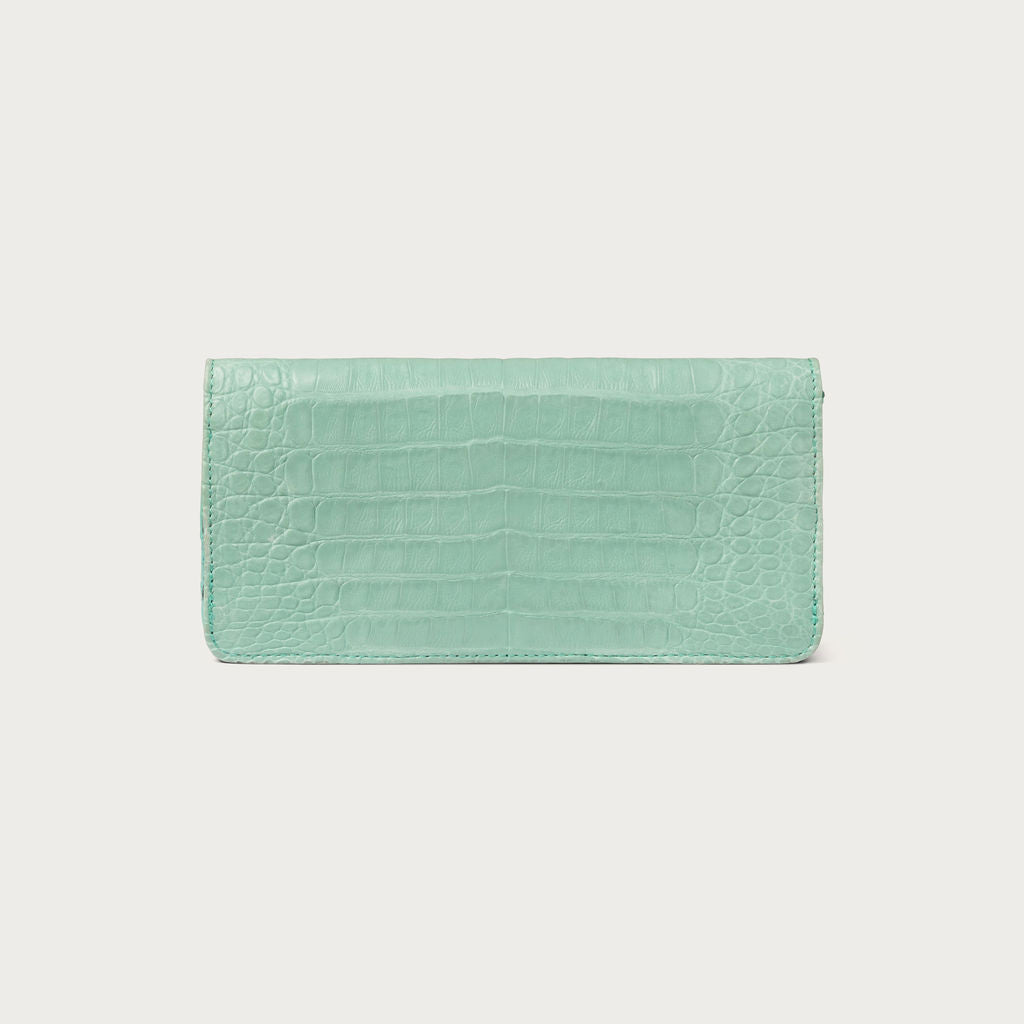 Claire Crocodile Turquoise Blue