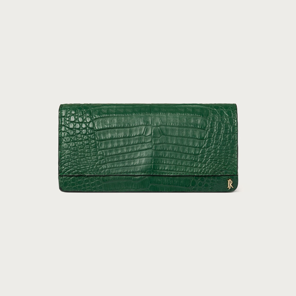 Claire Crocodile Emerald Green